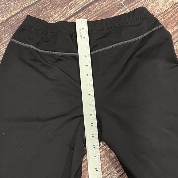 Athleta Women Black Stripe Bettona Bootcut Yoga Stretch Nylon Pants 41151 Medium - Picture 14 of 14